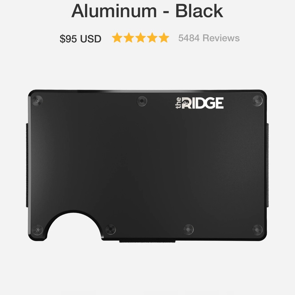 The Ridge Wallet with money clip